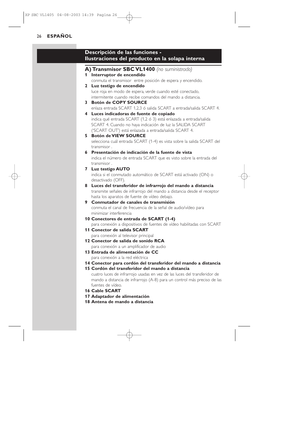 Philips VL1405 User Manual | Page 26 / 124