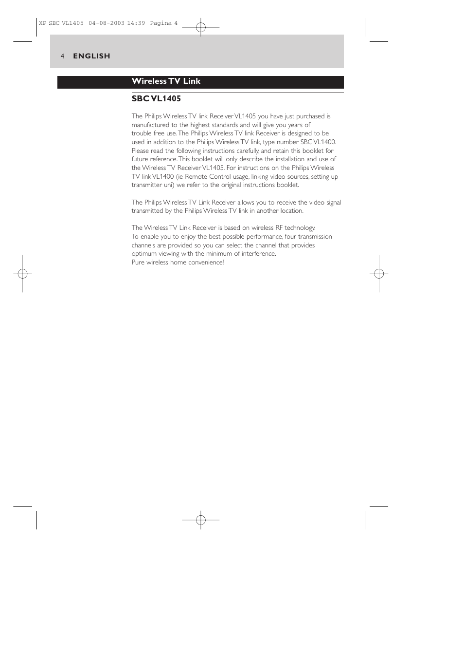 Philips VL1405 User Manual | Page 4 / 124