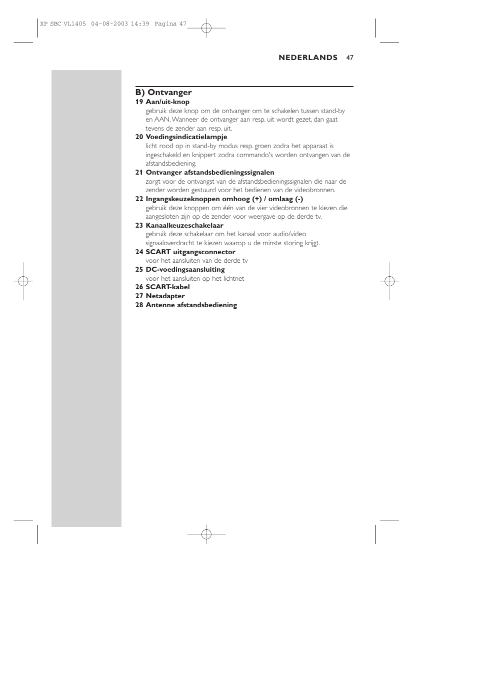 Philips VL1405 User Manual | Page 47 / 124