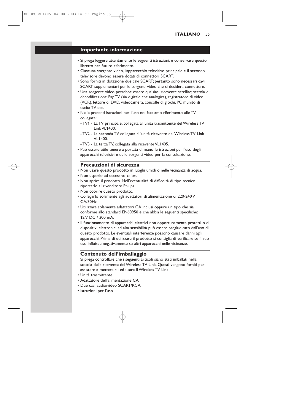 Philips VL1405 User Manual | Page 55 / 124