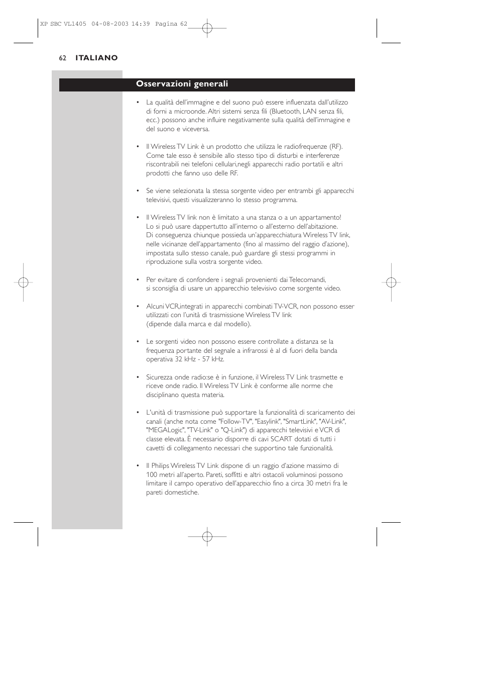 Philips VL1405 User Manual | Page 62 / 124