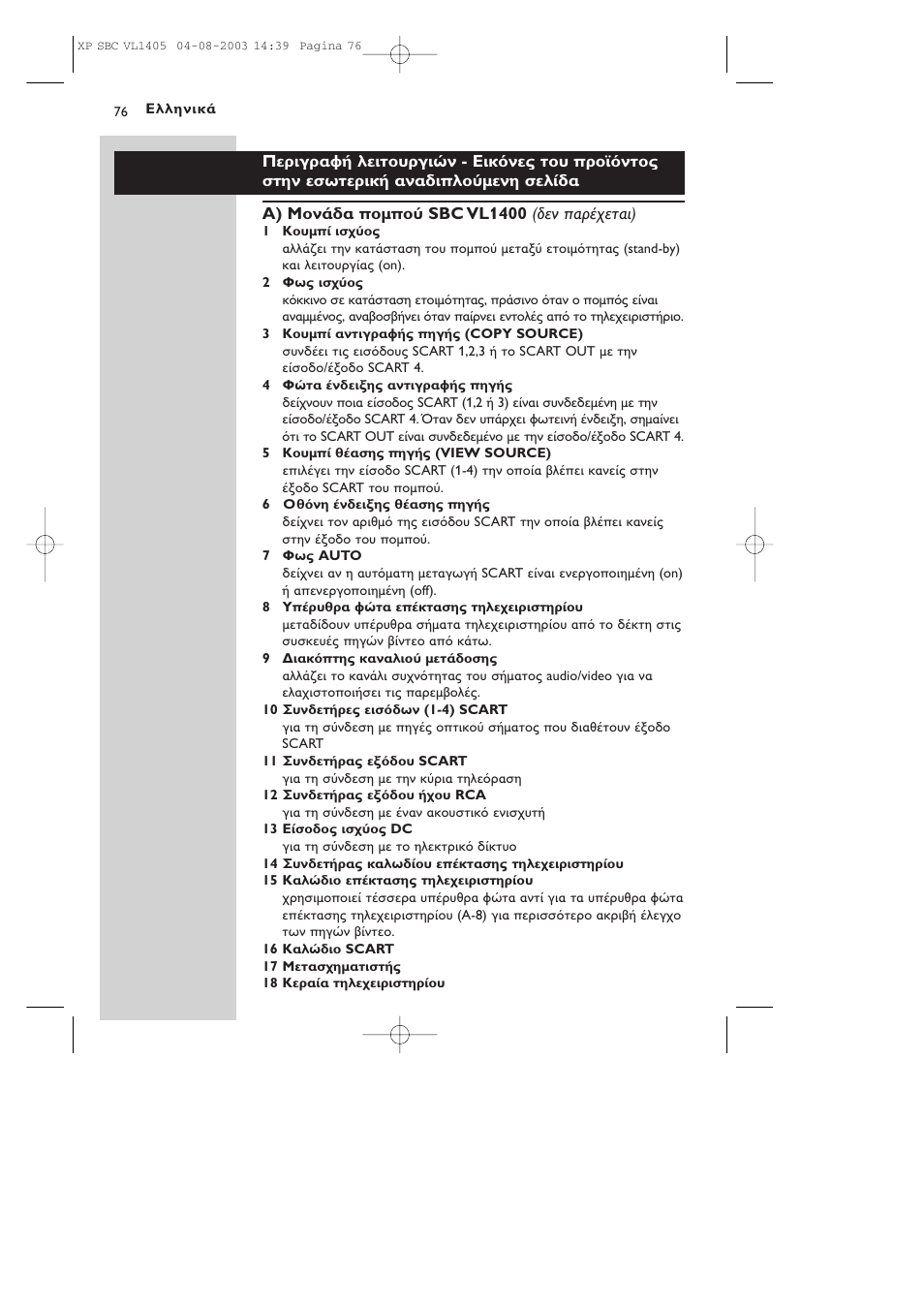 Philips VL1405 User Manual | Page 76 / 124
