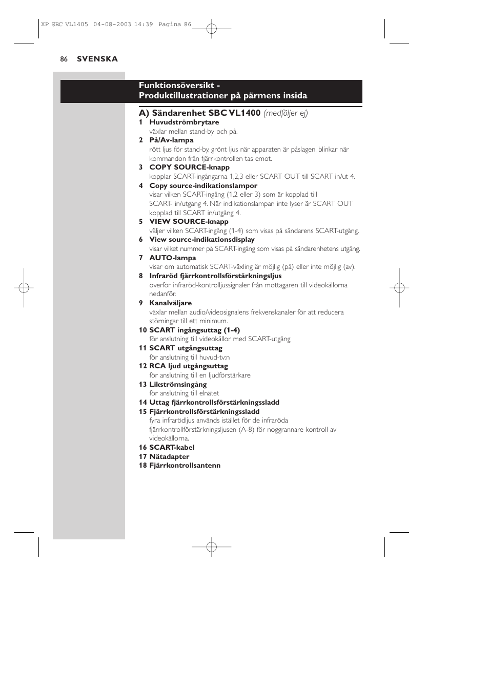 Philips VL1405 User Manual | Page 86 / 124