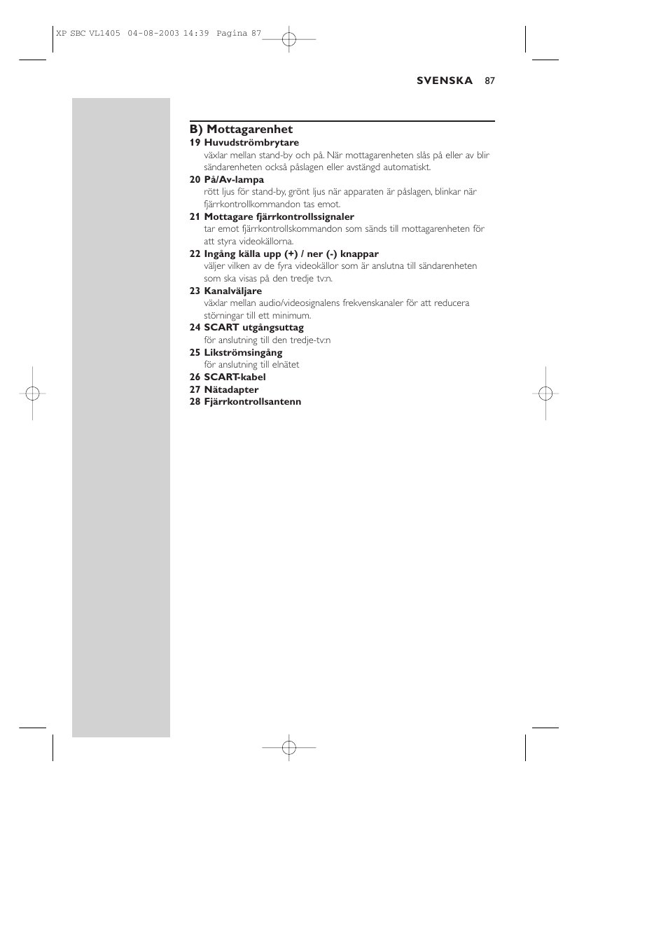 Philips VL1405 User Manual | Page 87 / 124