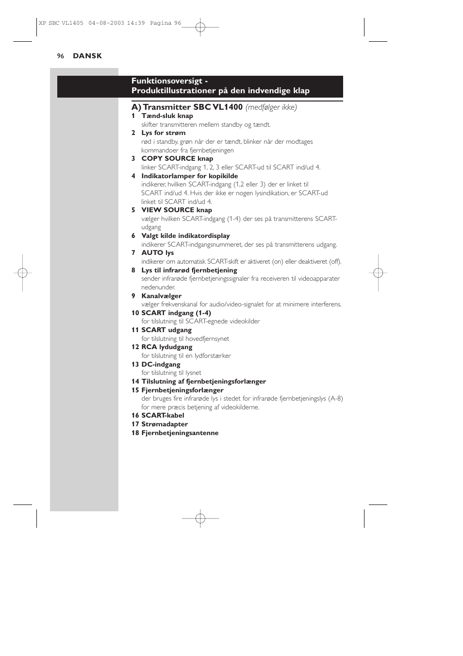 Philips VL1405 User Manual | Page 96 / 124