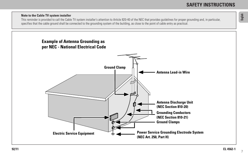Safety instructions | Philips FW320C User Manual | Page 7 / 27
