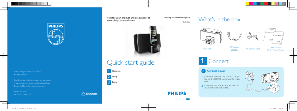Philips DC220/12 User Manual | 2 pages