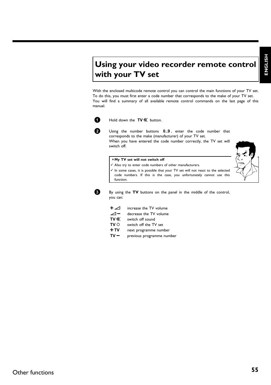 Other functions | Philips VR620/58 User Manual | Page 59 / 64