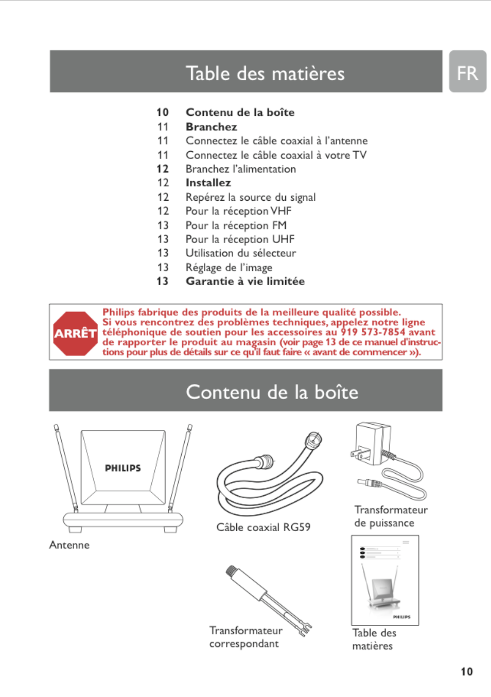 Philips MNT510F User Manual | Page 10 / 14