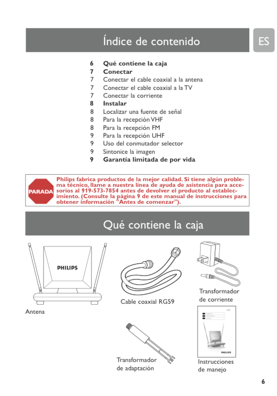 Philips MNT510F User Manual | Page 6 / 14