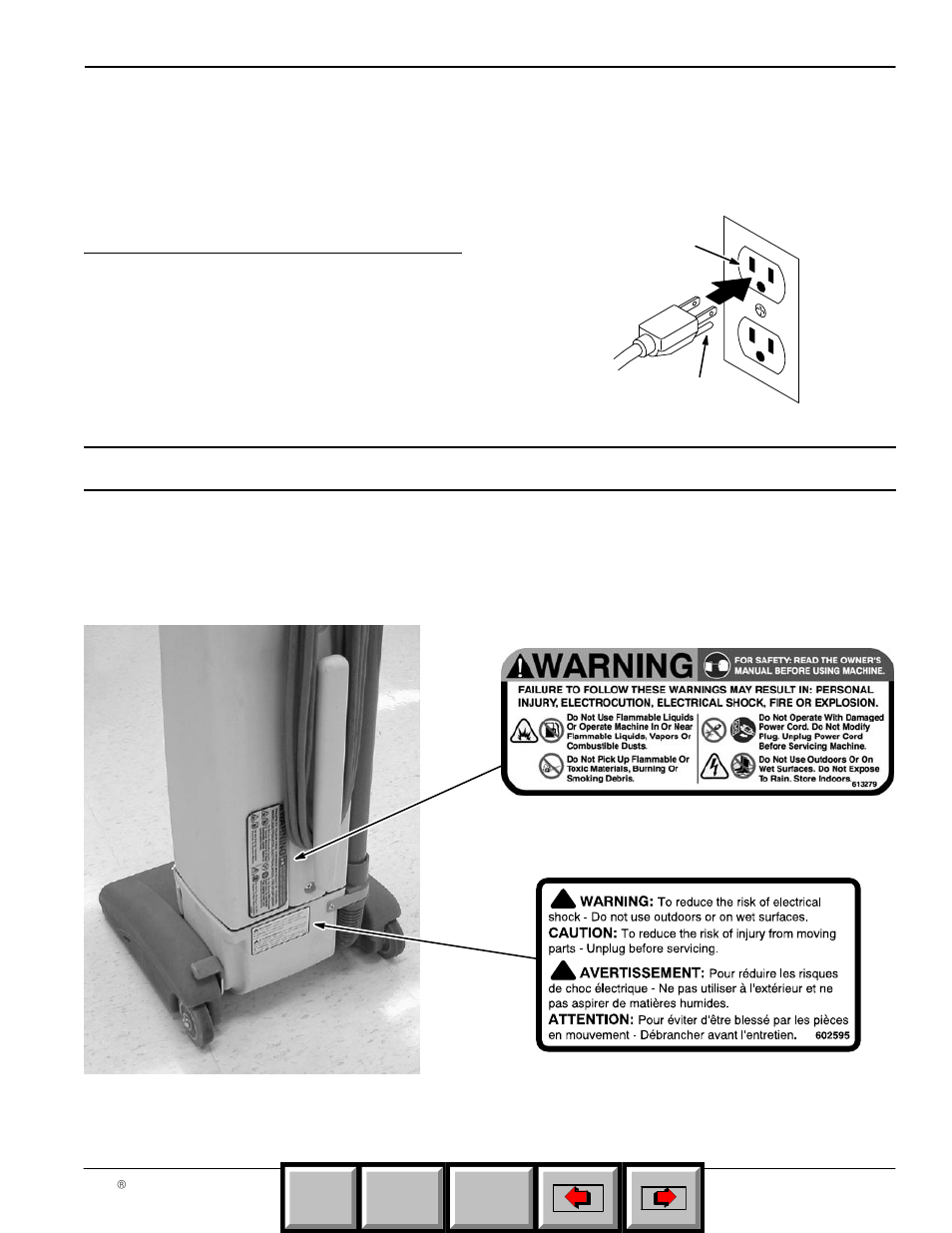 Etiquetas de advertencia, Operación, Home find... go to | Philips 608669 User Manual | Page 15 / 32