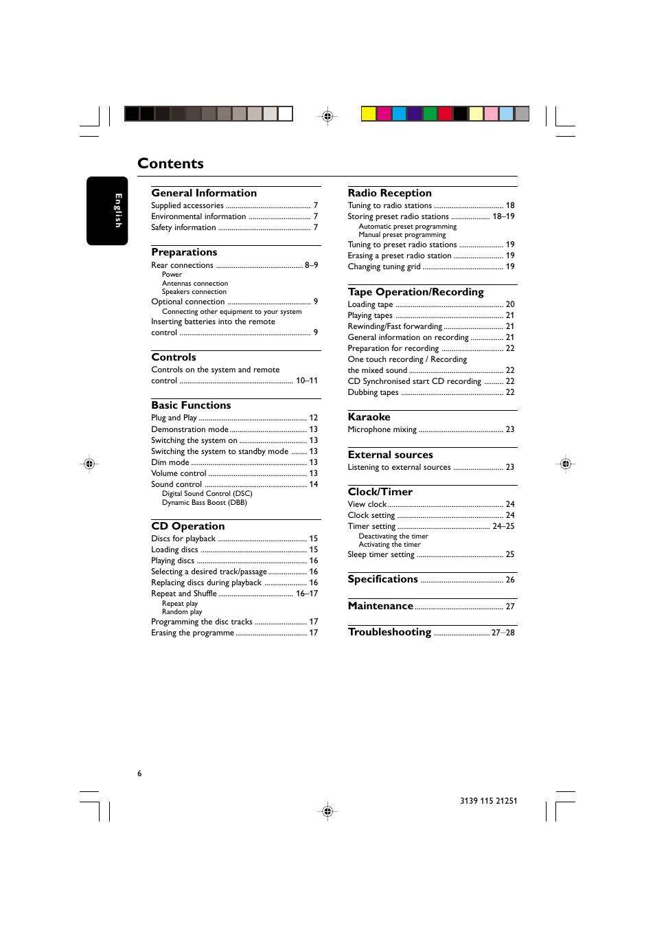 Philips FW C255 User Manual | Page 6 / 28