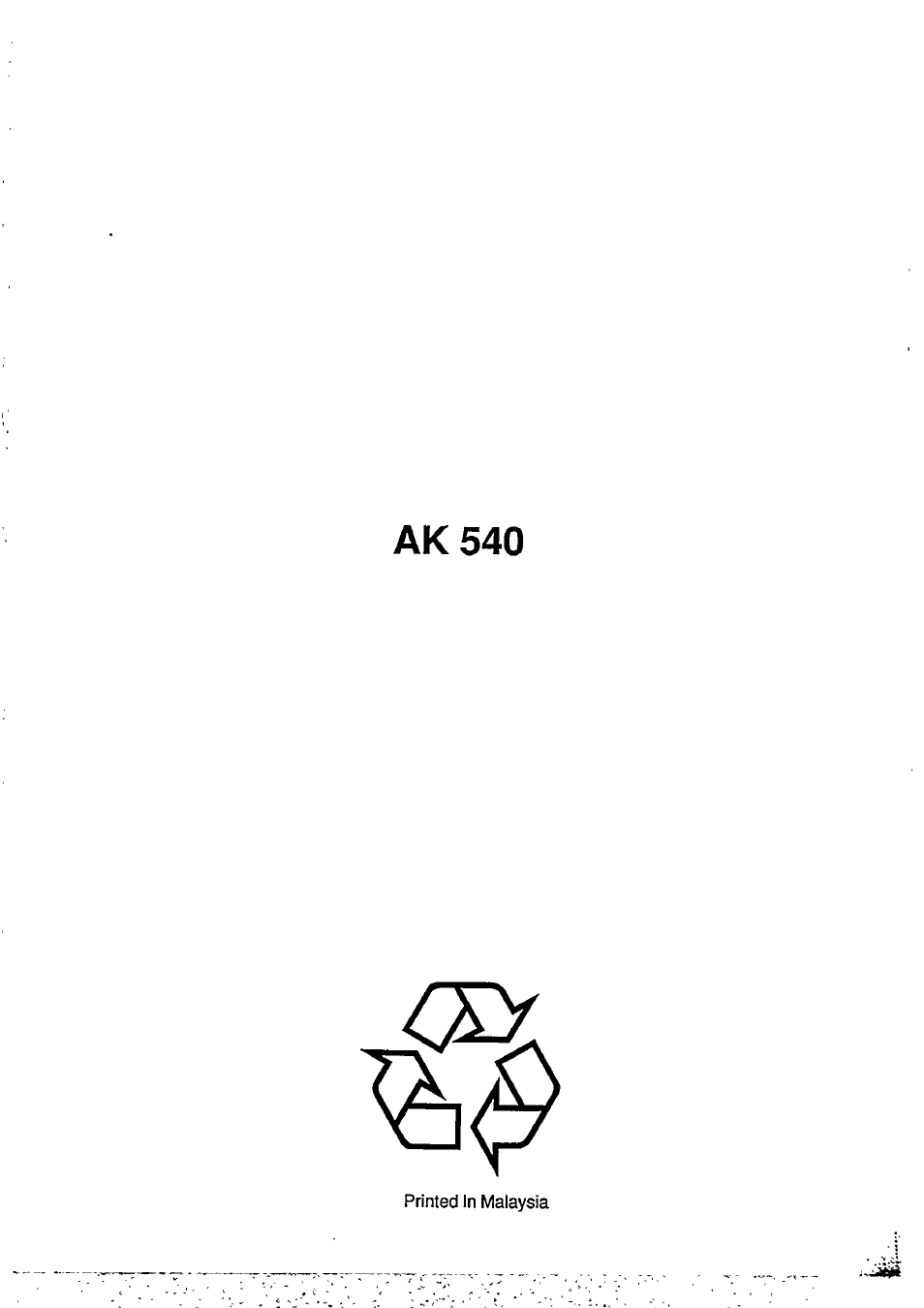 Ak 540 | Philips AK 540 User Manual | Page 10 / 10