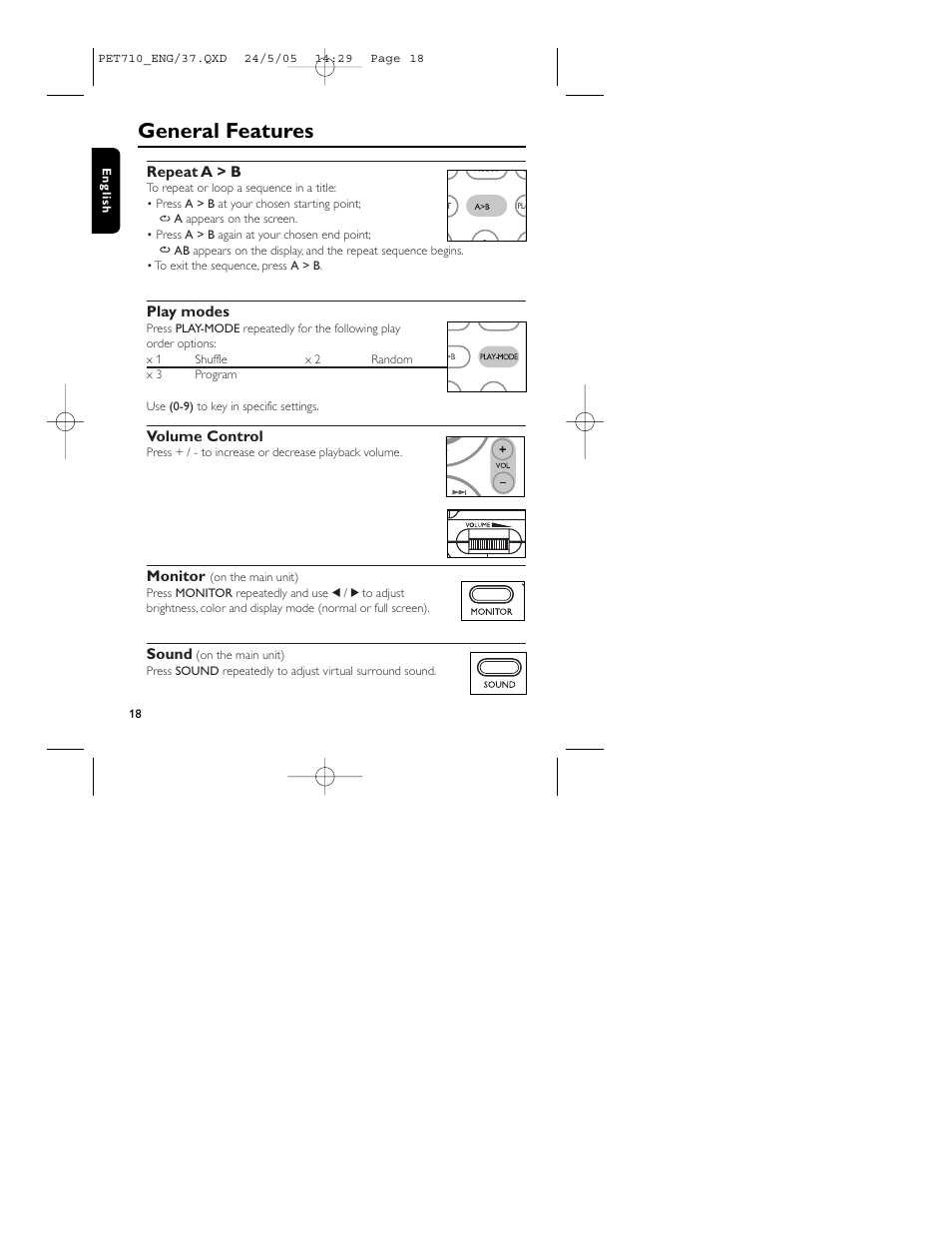 General features | Philips HKGAC450 User Manual | Page 22 / 31