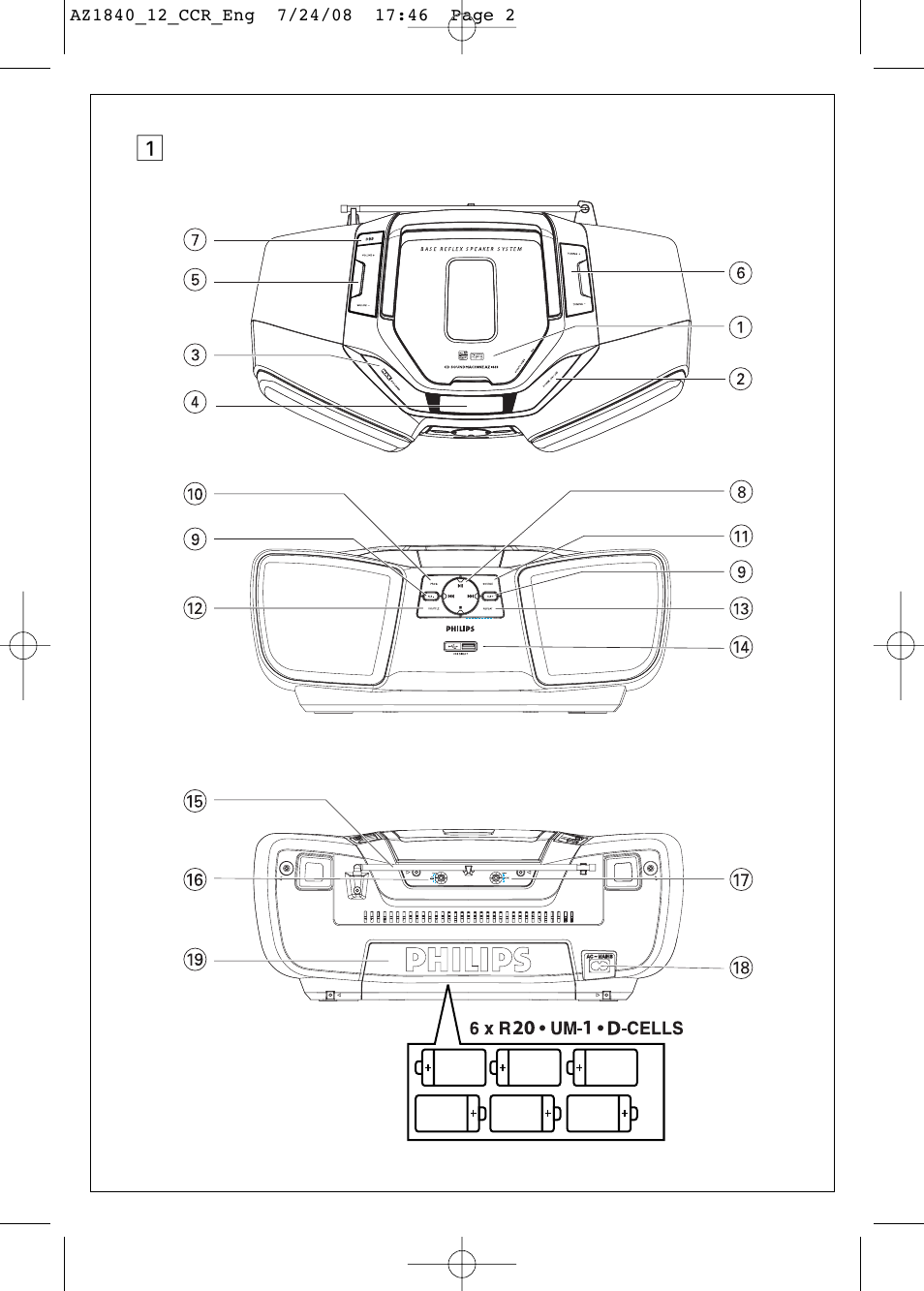 Philips AZ1840 User Manual | Page 2 / 16