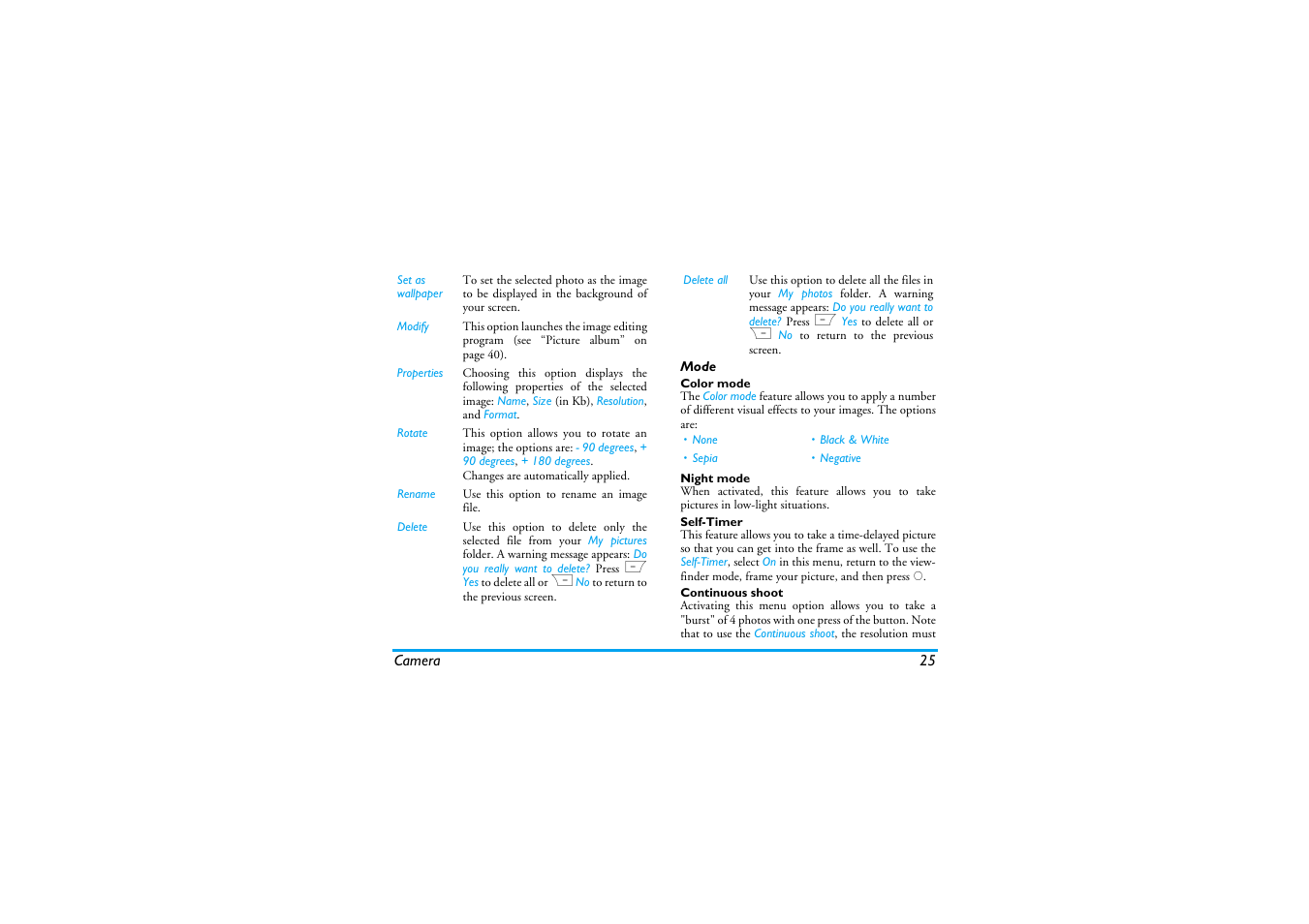 Mode | Philips Cell Phone User Manual | Page 26 / 72