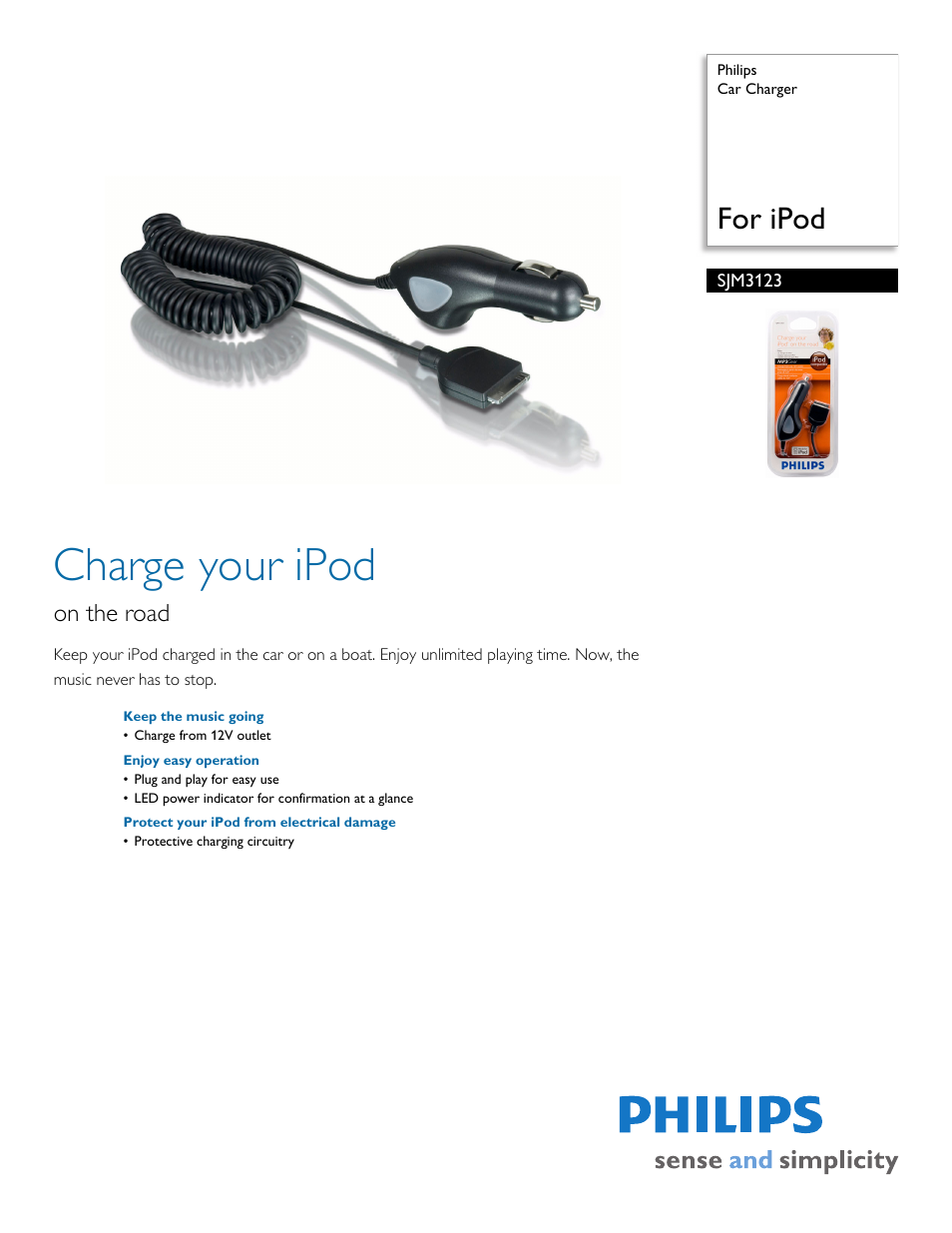 Philips SJM3123 User Manual | 2 pages