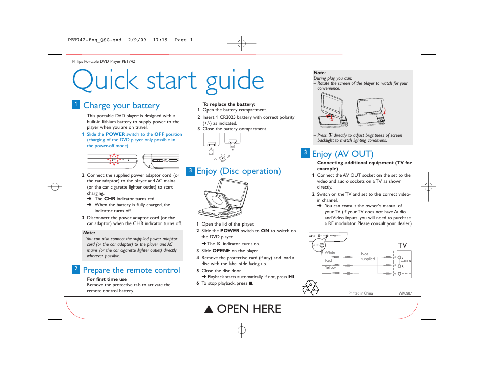 Philips PET742 User Manual | 1 page