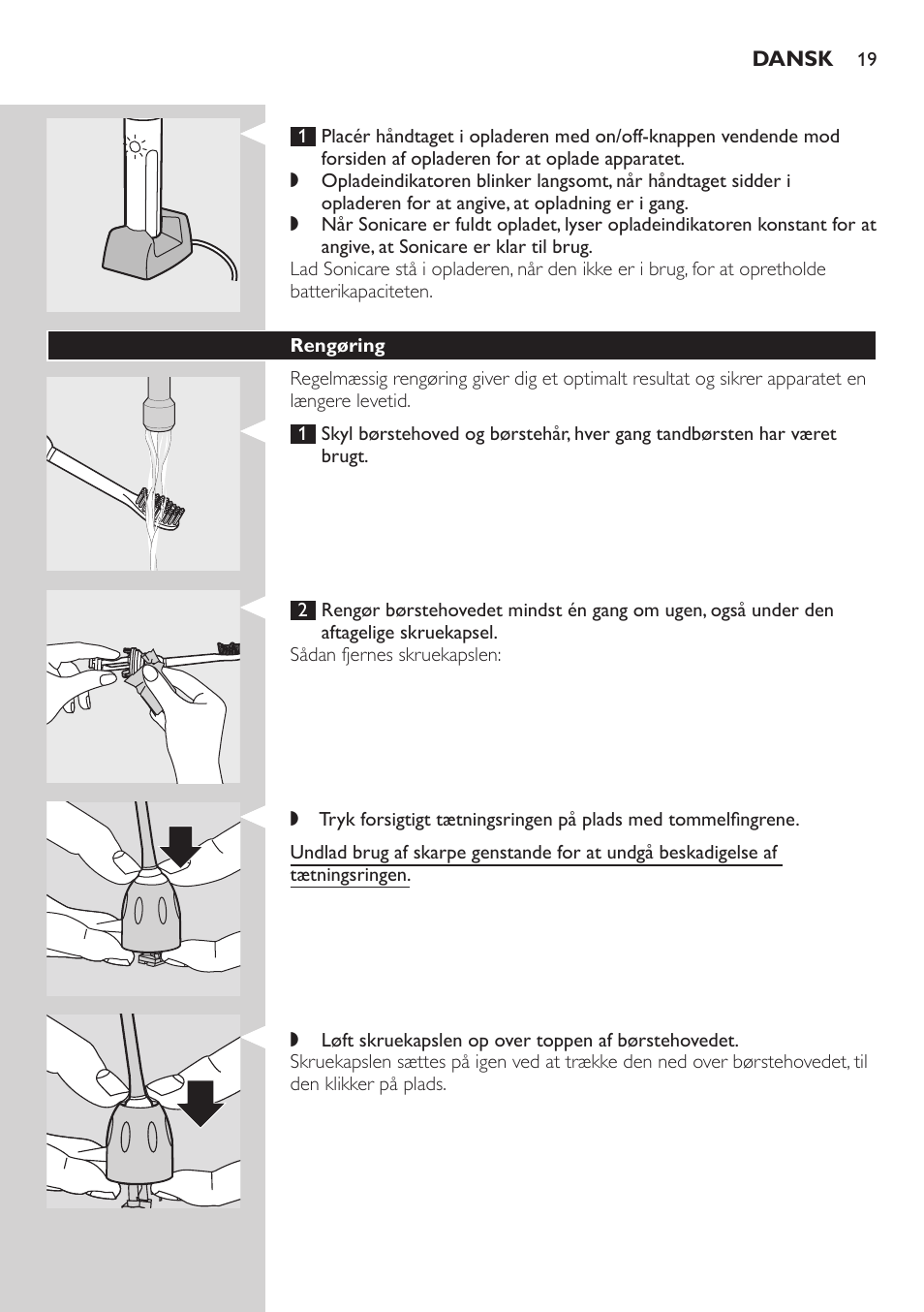 Rengøring | Philips E5000 User Manual | Page 19 / 84