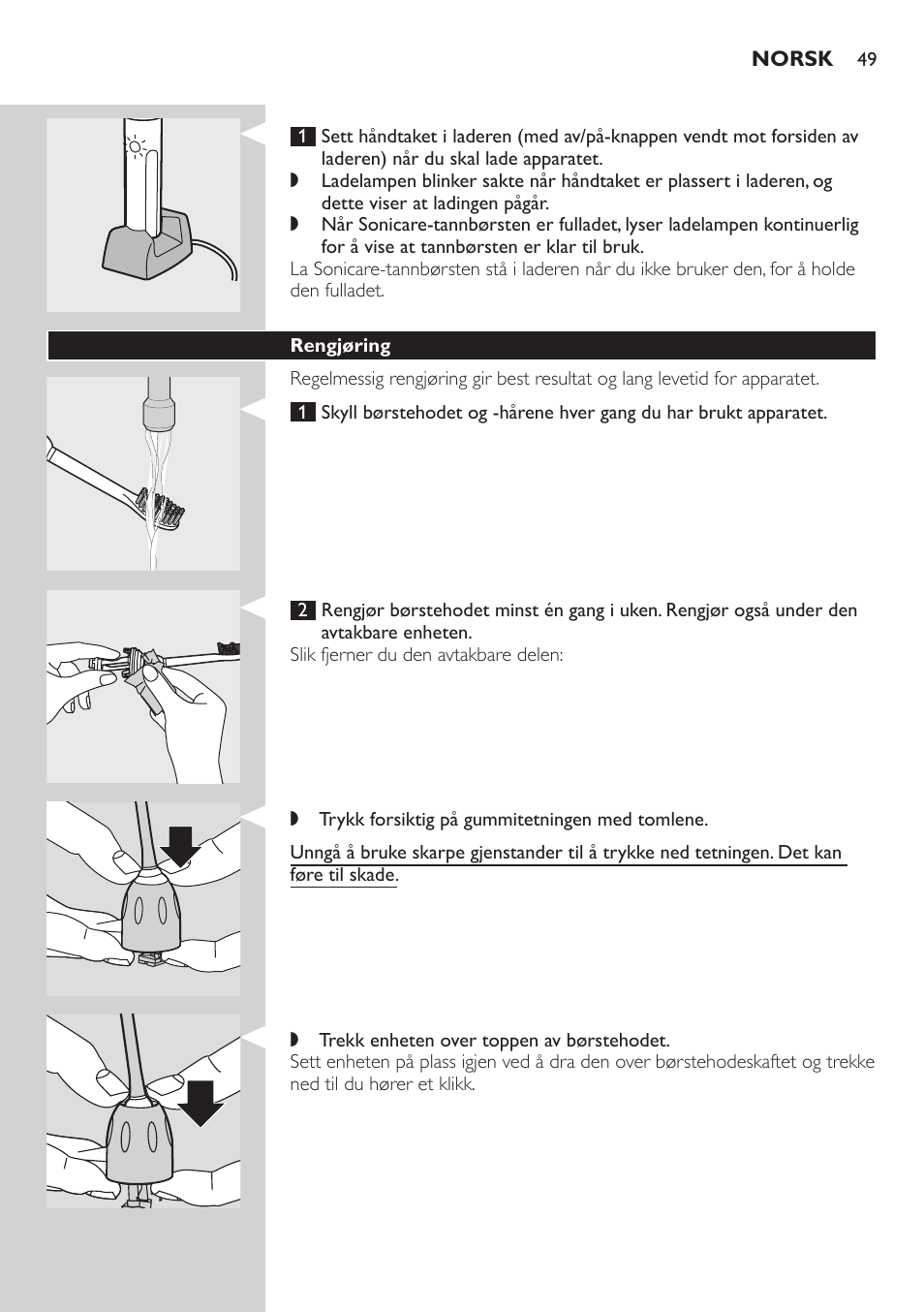 Rengjøring | Philips E5000 User Manual | Page 49 / 84