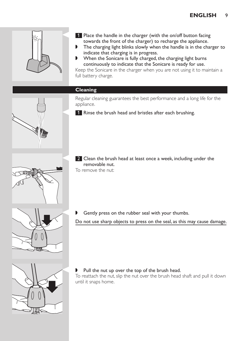 Cleaning | Philips E5000 User Manual | Page 9 / 84