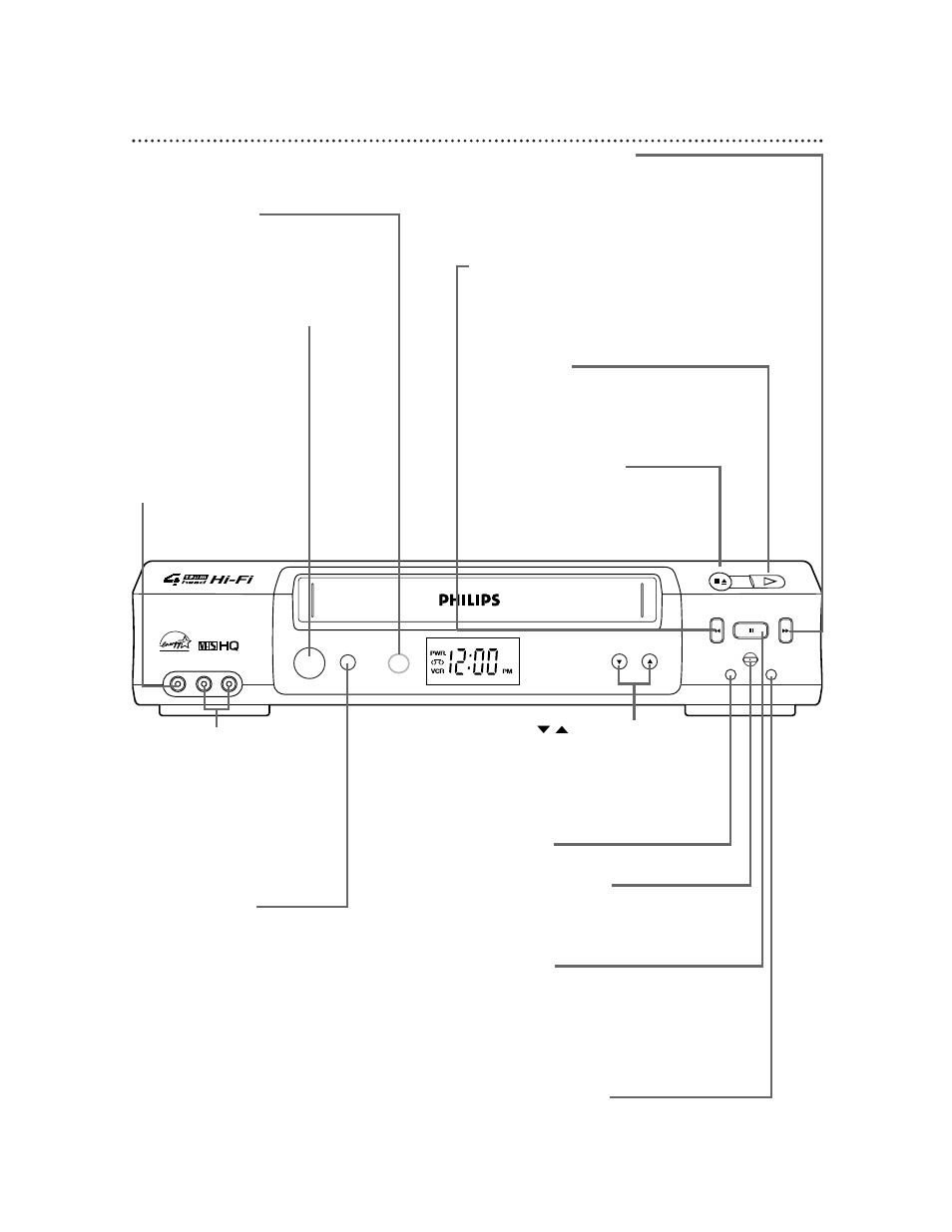 Front panel 27, Vcb611 | Philips VCB411AT User Manual | Page 27 / 56