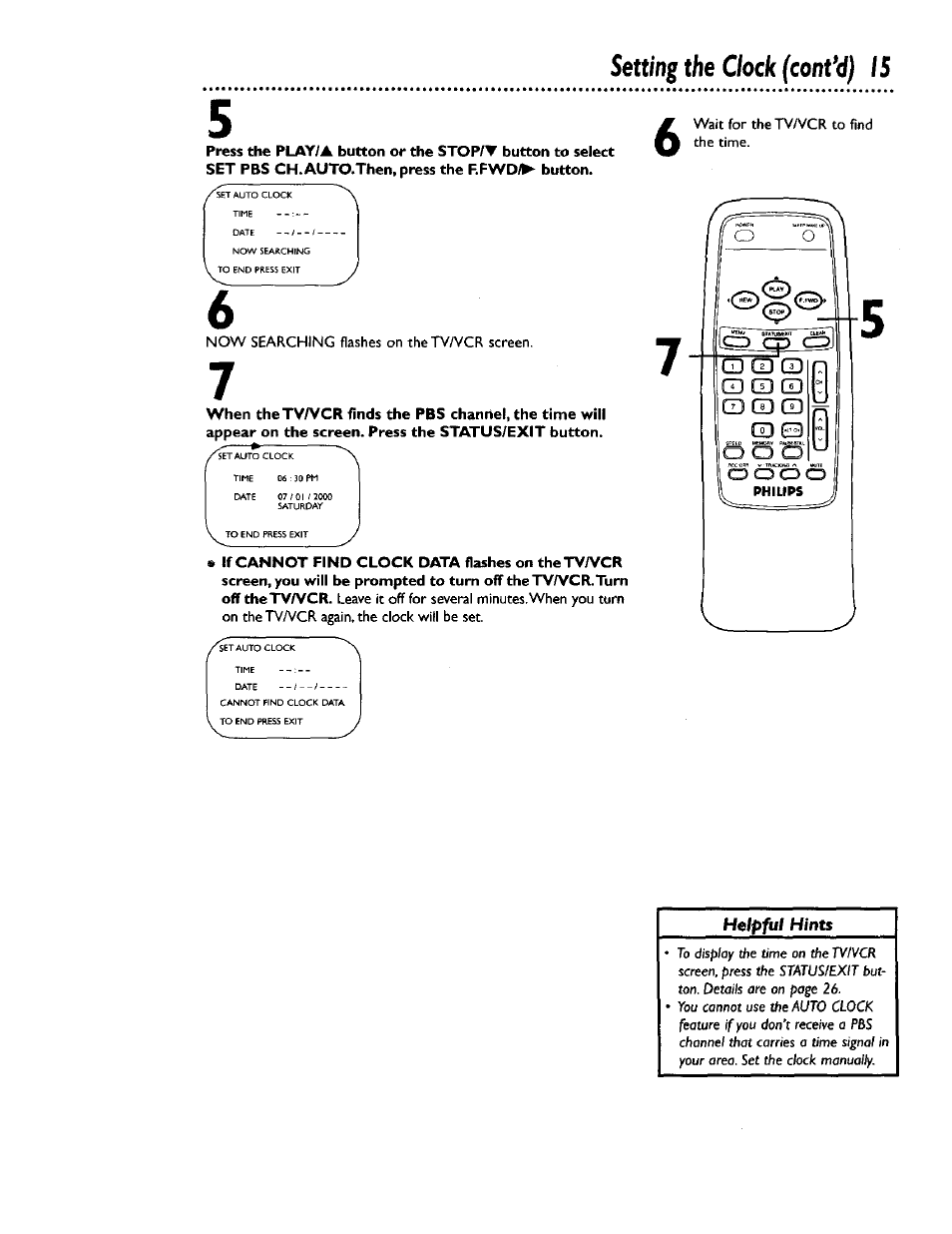 Setting the clock (confd) 15 | Philips CCB 132AT User Manual | Page 15 / 59
