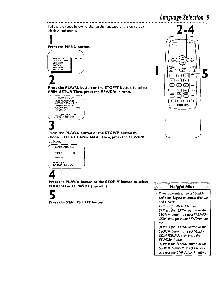 Language selection 9 | Philips CCB 132AT User Manual | Page 9 / 59