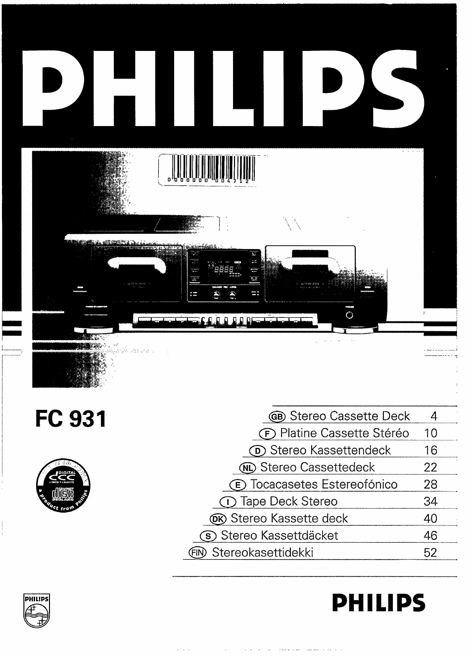 Philips FC 931 User Manual | 16 pages