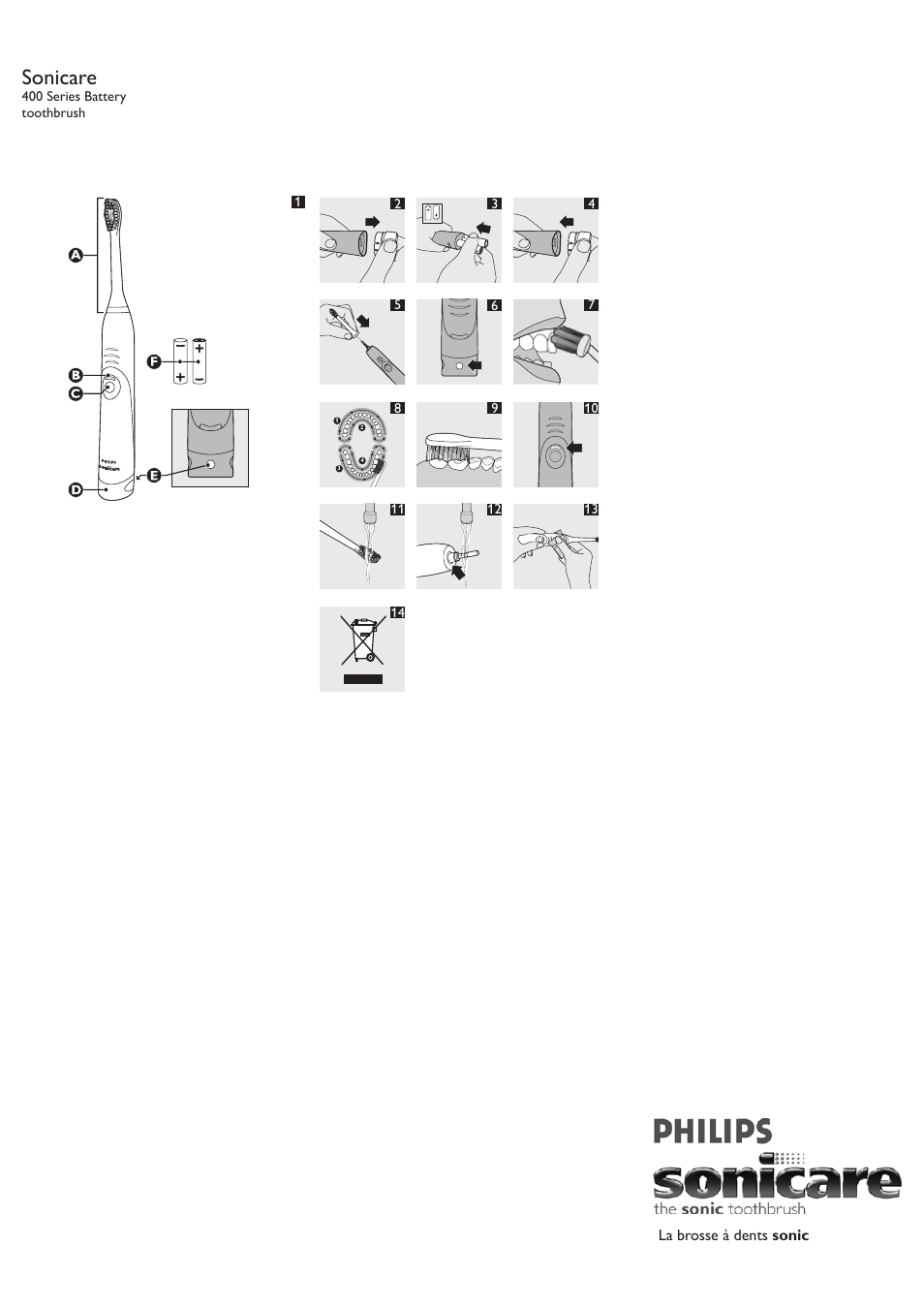 Philips Toothbrush B400 User Manual | 7 pages