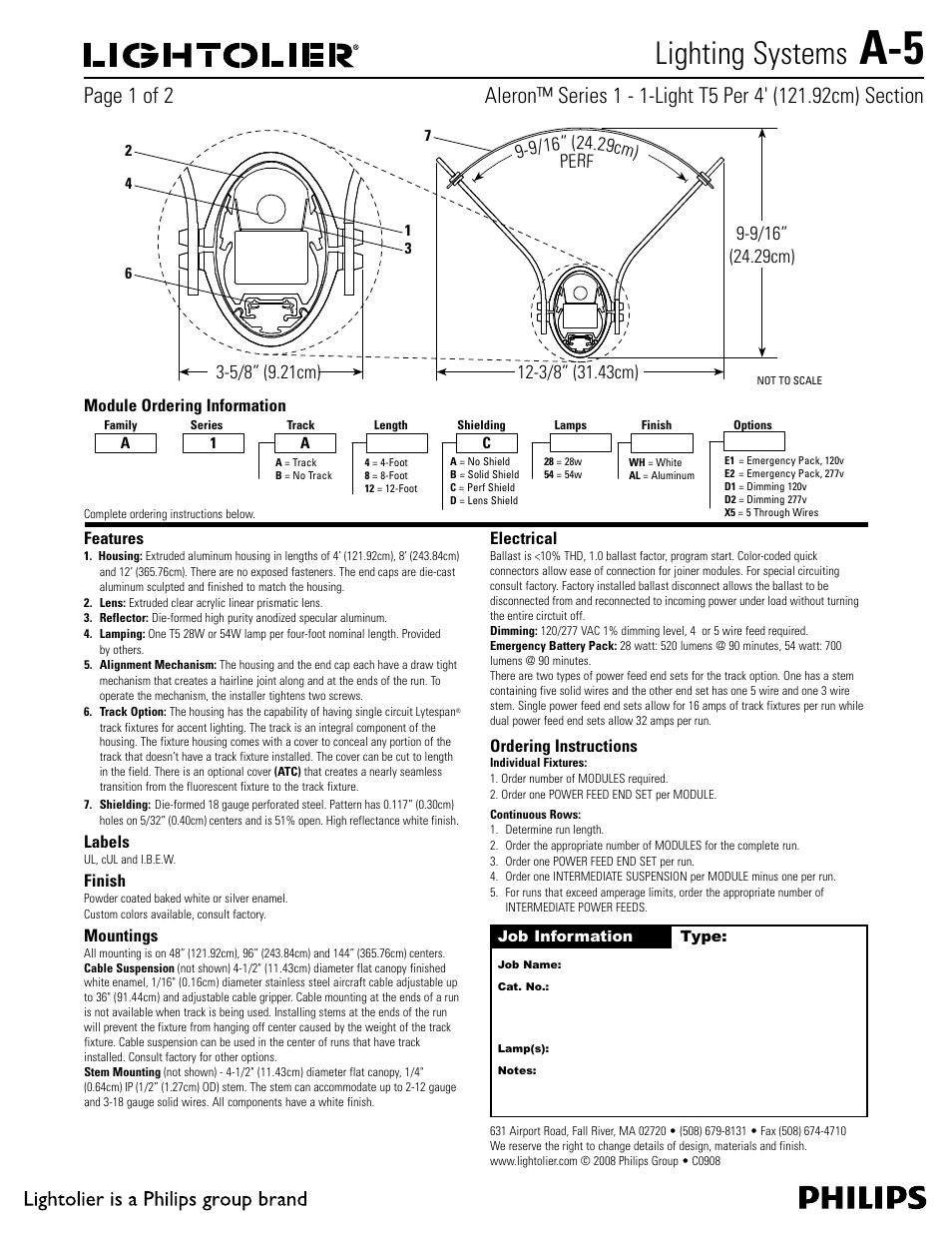 Philips Aleron Series 1-1 User Manual | 2 pages