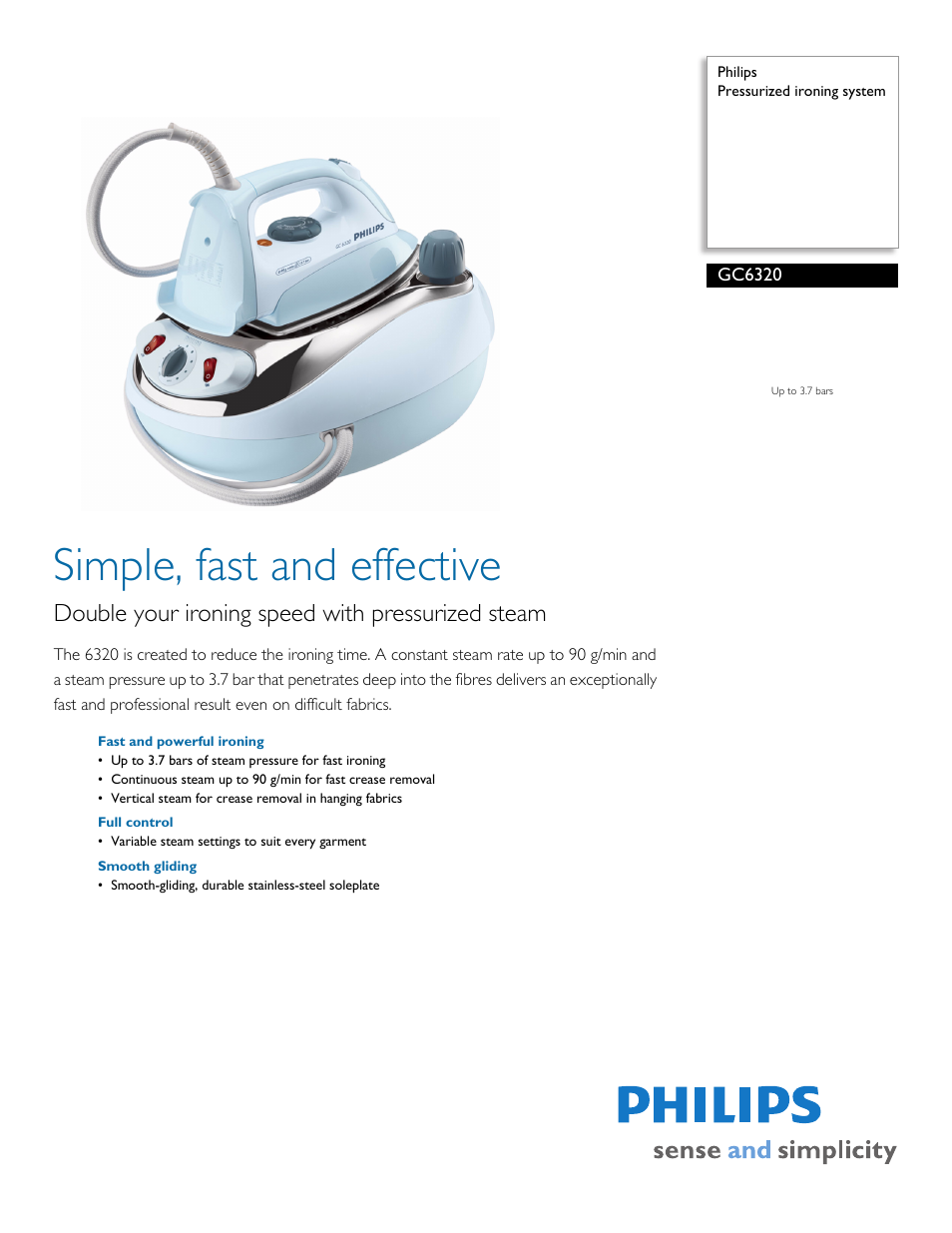 Philips GC6320 User Manual | 2 pages