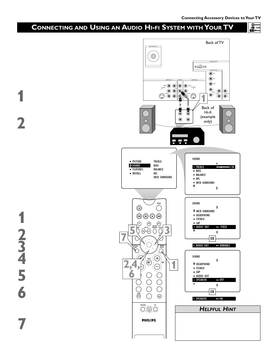 Onnecting and, Sing an, Udio | Ystem with | Philips 51PW9363 User Manual | Page 11 / 65