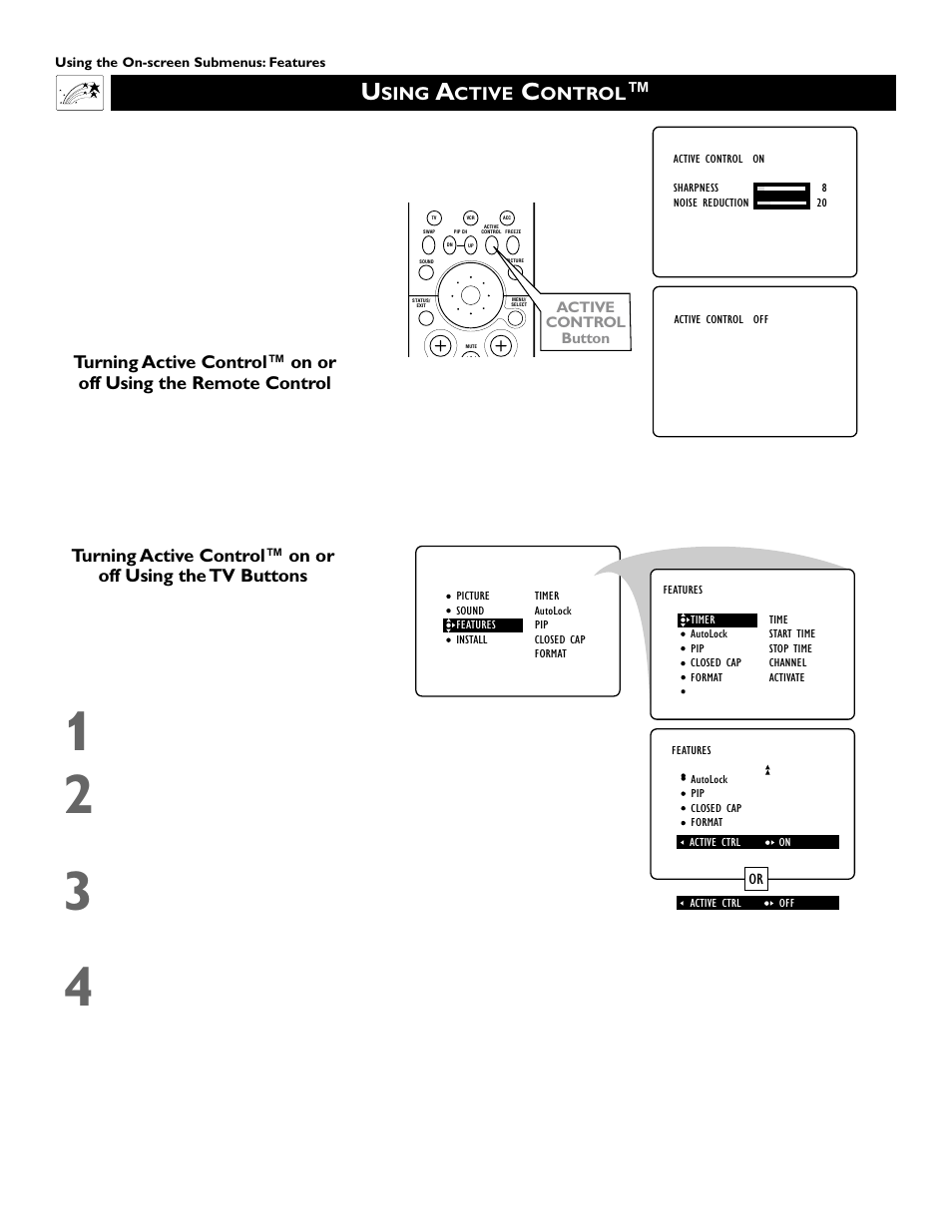 Sing, Ctive, Ontrol | Philips 51PW9363 User Manual | Page 56 / 65