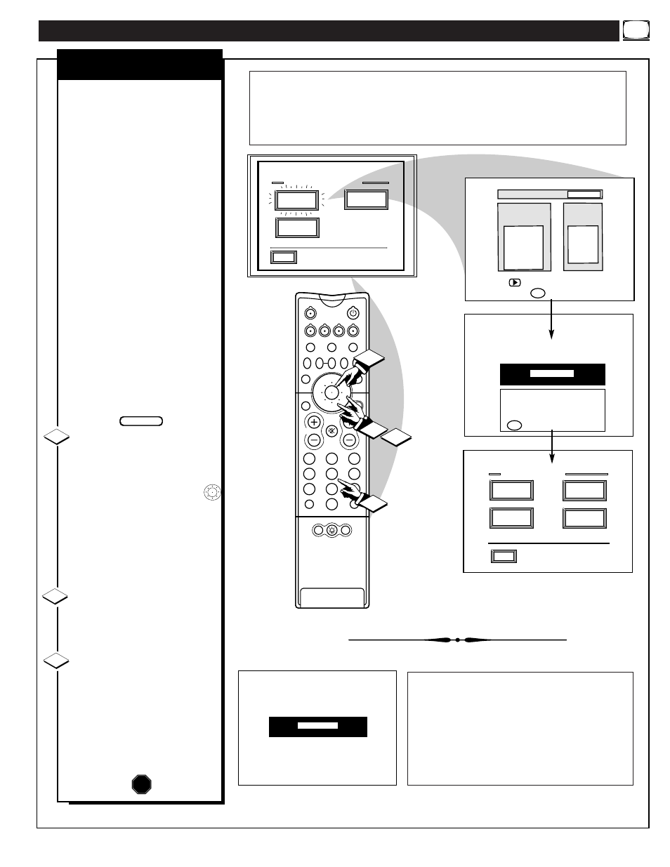 Eature, Ontrols, Continued | Parental control content advisory | Philips 60PP 9601 User Manual | Page 21 / 60