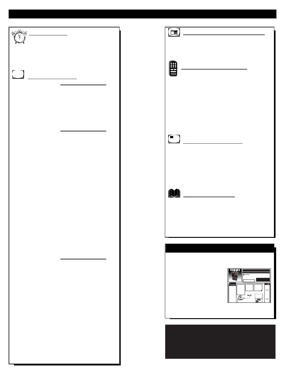 Able of, Ontents, Getting started | On-screen features, Monitor (hd) control operation, Remote control operation, Picture-in-picture (pip), General information, Up and, Uick | Philips 60PP 9601 User Manual | Page 4 / 60