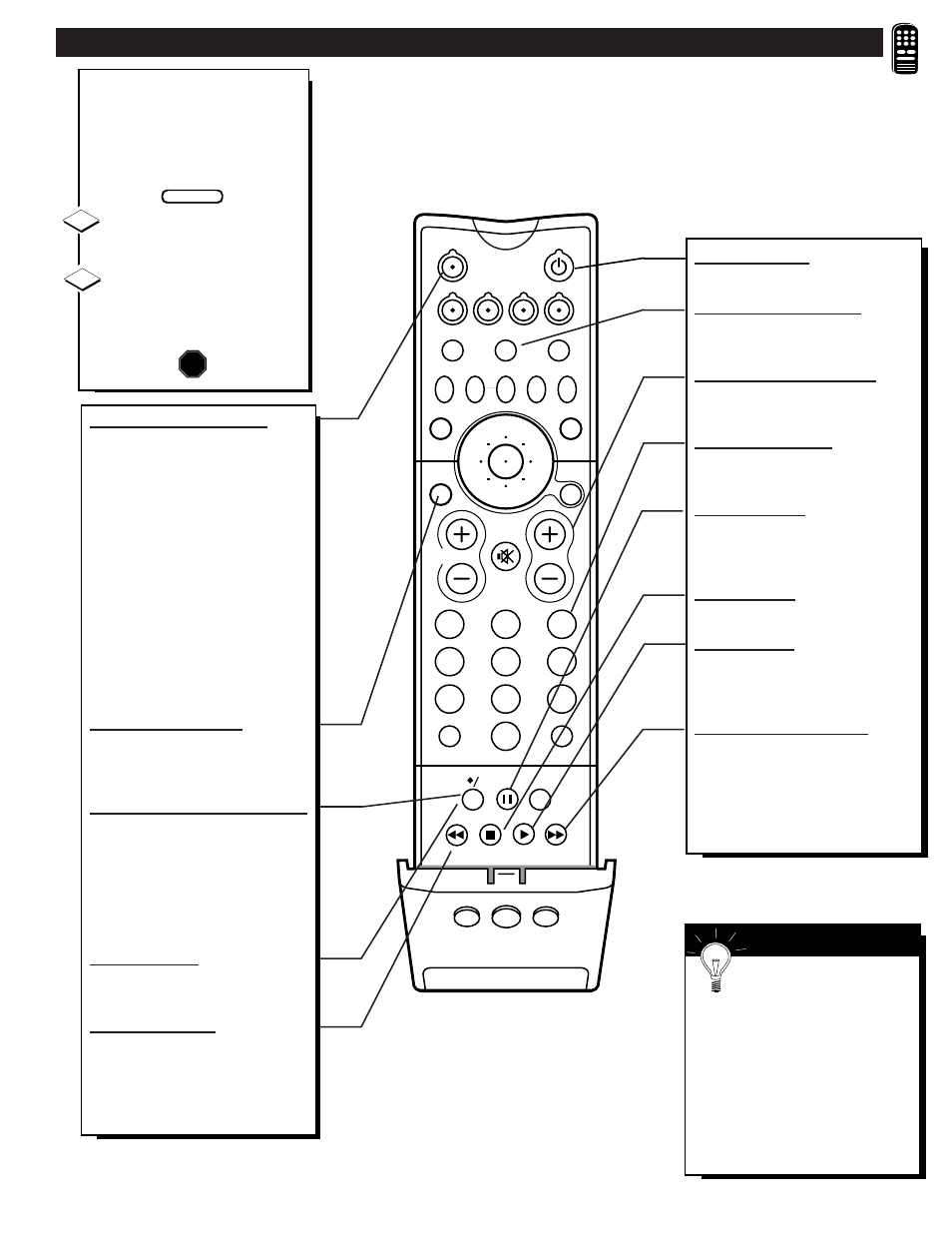 Vcr b, Sing the, Emote | Uttons | Philips 60PP 9601 User Manual | Page 49 / 60