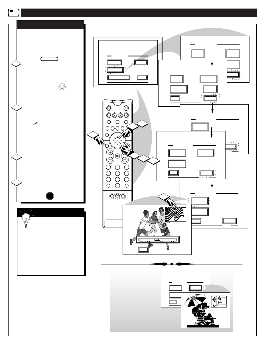 Djusting, Icture, Olor and | Philips 60PP 9601 User Manual | Page 54 / 60