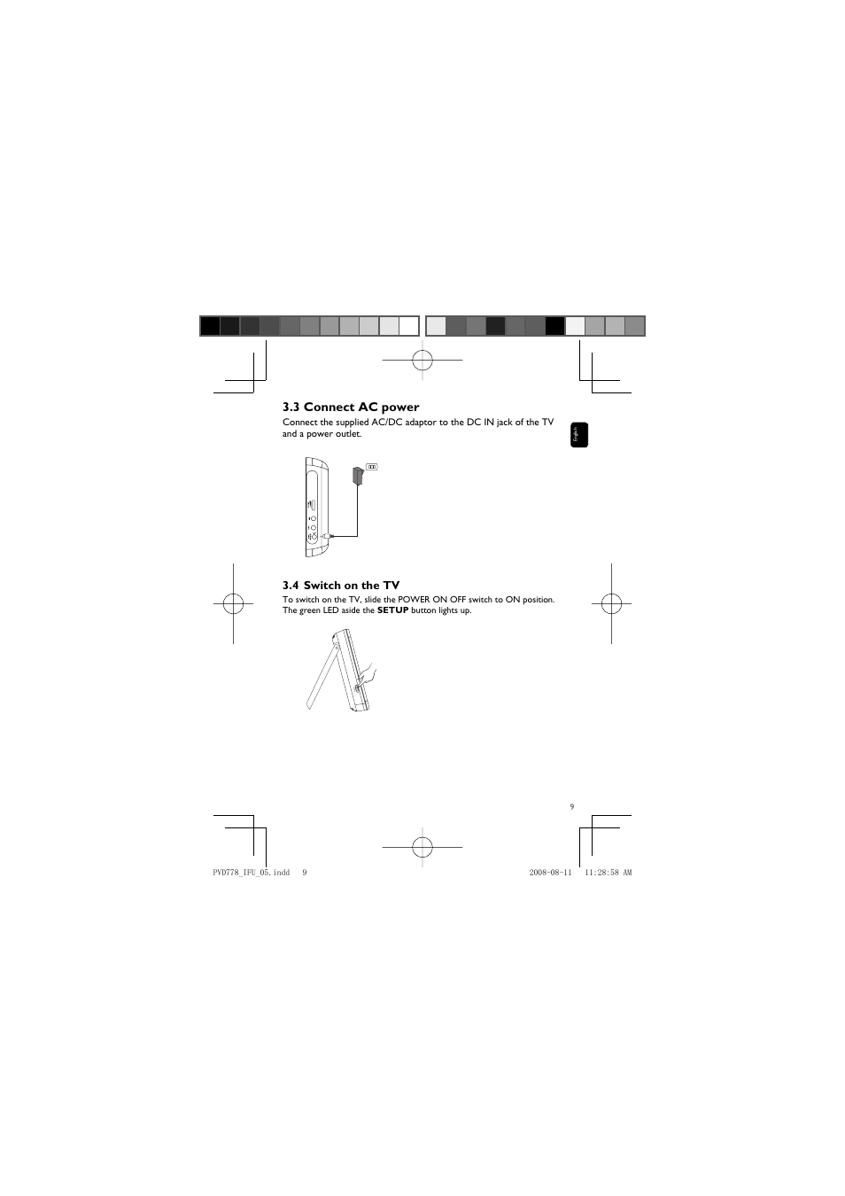 3 connect ac power | Philips PVD778 User Manual | Page 9 / 20