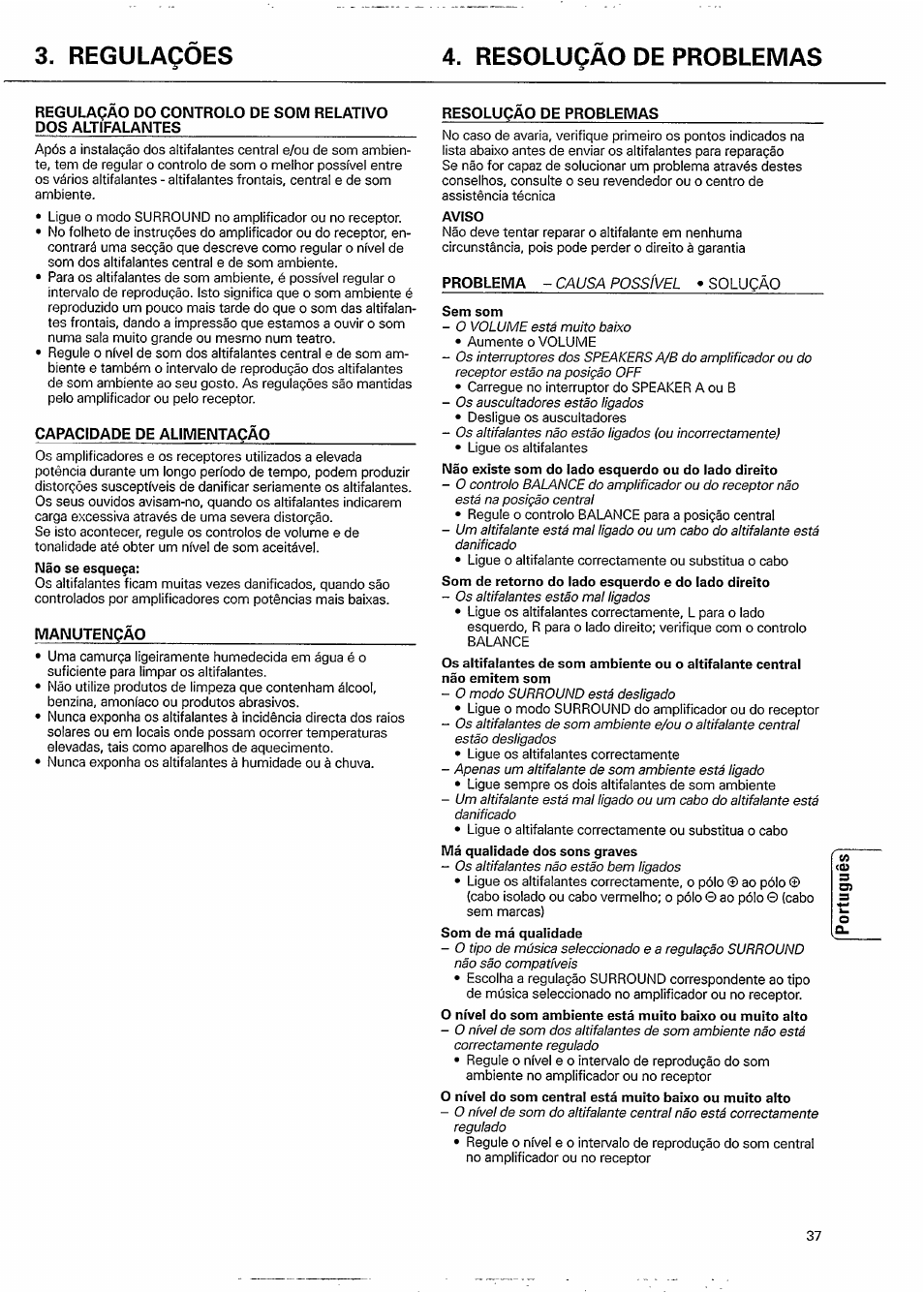 Regulaçôes 4. resoluçâo de problemas | Philips FB 603 User Manual | Page 5 / 8