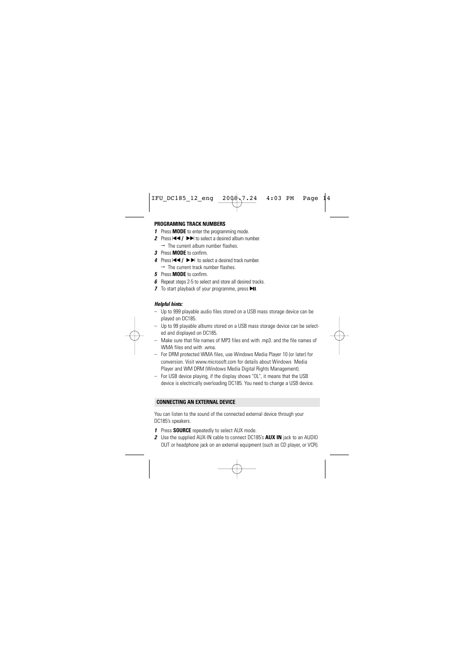 Philips DC185 User Manual | Page 14 / 17