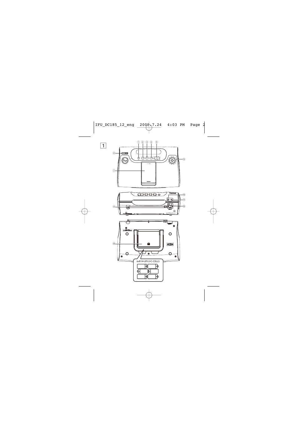 Philips DC185 User Manual | Page 2 / 17