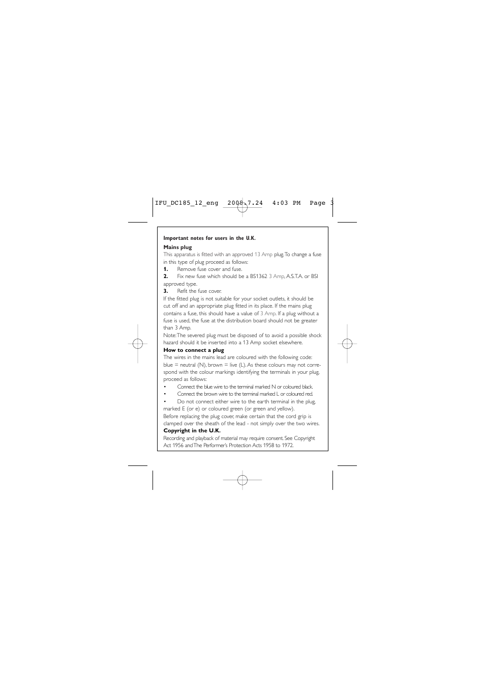 Philips DC185 User Manual | Page 3 / 17