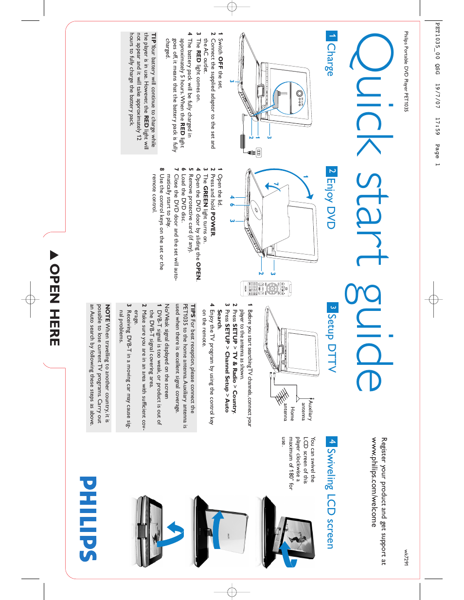 Philips PET1035/00 User Manual | 2 pages