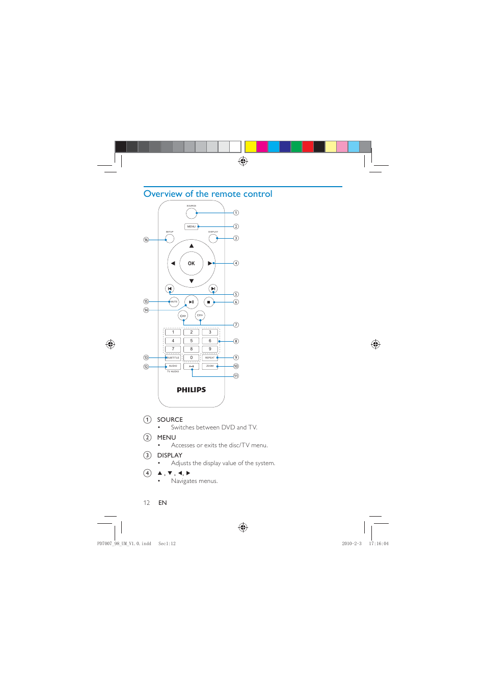 Philips PD7007/55 User Manual | Page 11 / 26