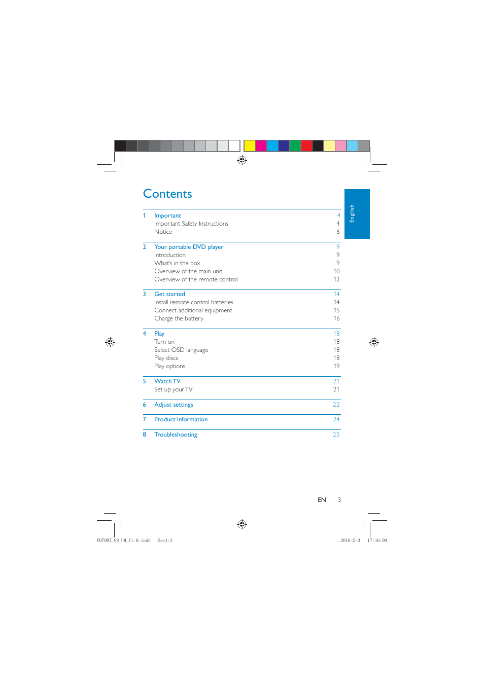 Philips PD7007/55 User Manual | Page 2 / 26