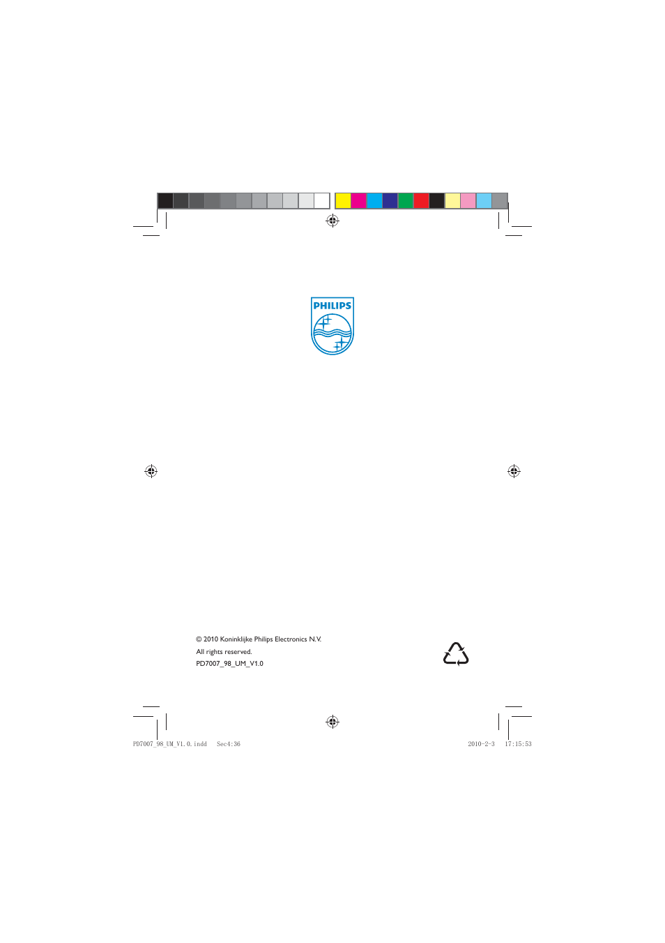 Philips PD7007/55 User Manual | Page 26 / 26