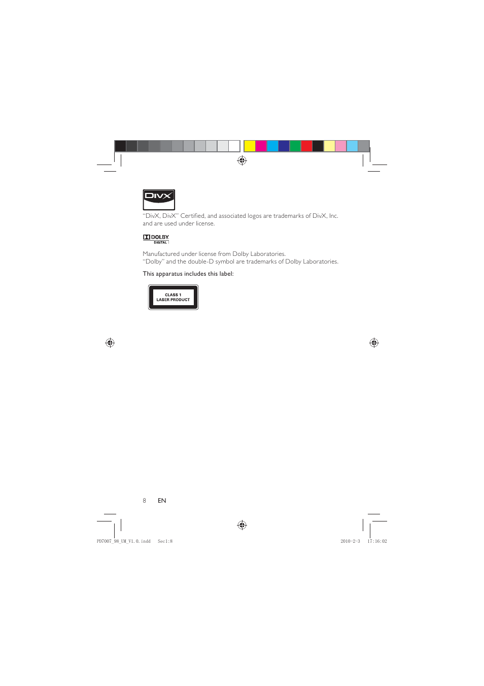 Philips PD7007/55 User Manual | Page 7 / 26