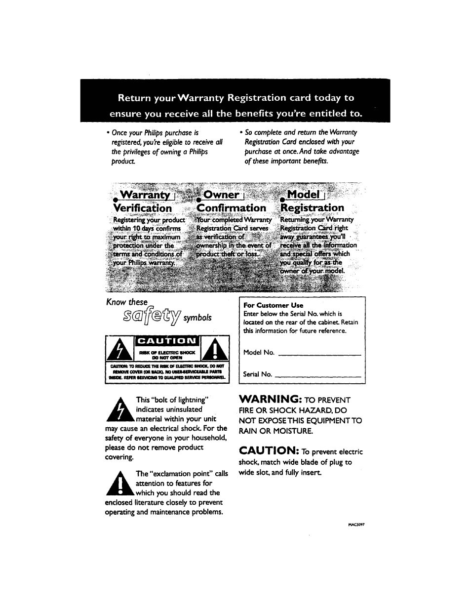 Registration, Warning, Caution | Philips DSS 370 User Manual | Page 2 / 11