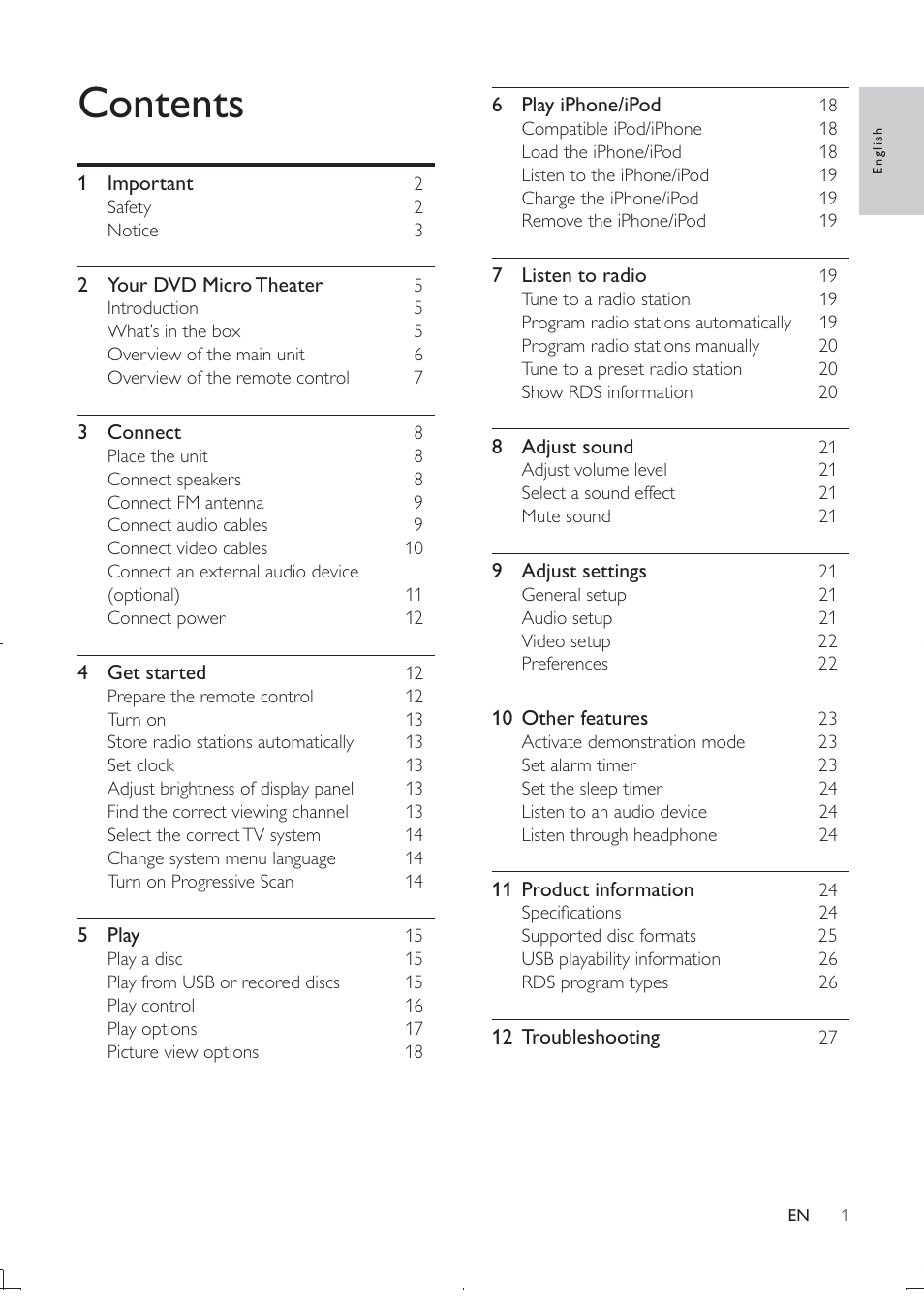 Philips DCD322/12 User Manual | Page 3 / 31